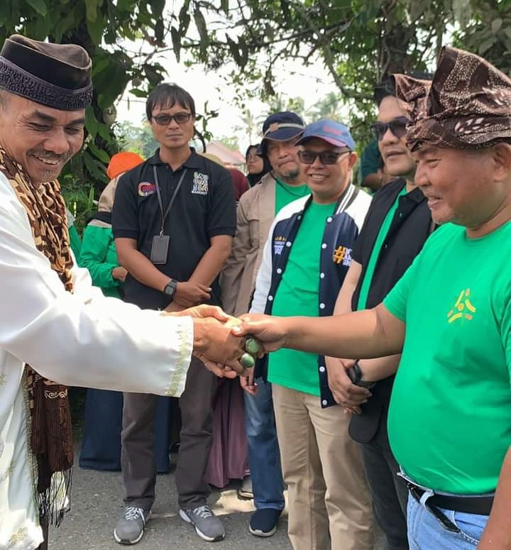 Suasana penyambutan rombongan KKN PT Muhammadiyah Aisyiyah se Indonesia, Kamis (25/1/2024) kemaren, di Desa Wisata Kubu Gadang.